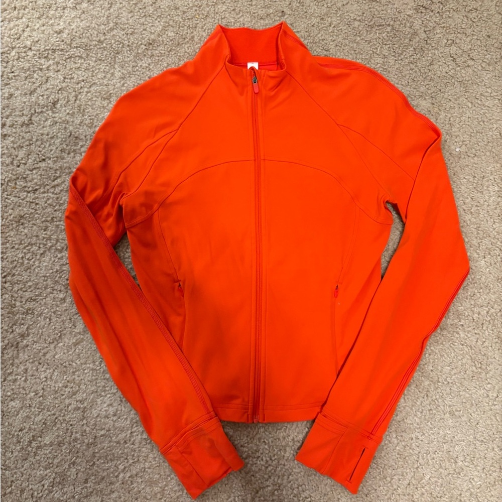 Solar orange Lululemon cropped define jacket NOT SOLD ANYMORE!!! like new!